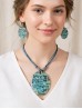 Fashion Letters Print Nacklace and Earrings Set